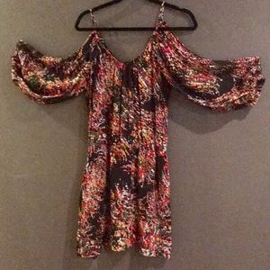 NWT Parker Multicolor cold shoulder mini dress SzM